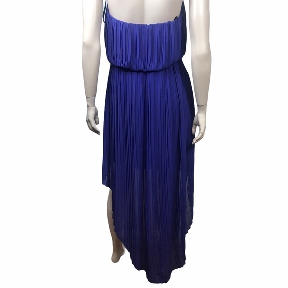 BCBG Generation Blue Pleated High Low Strapless Dress Women's Medium - Picture 7 of 9